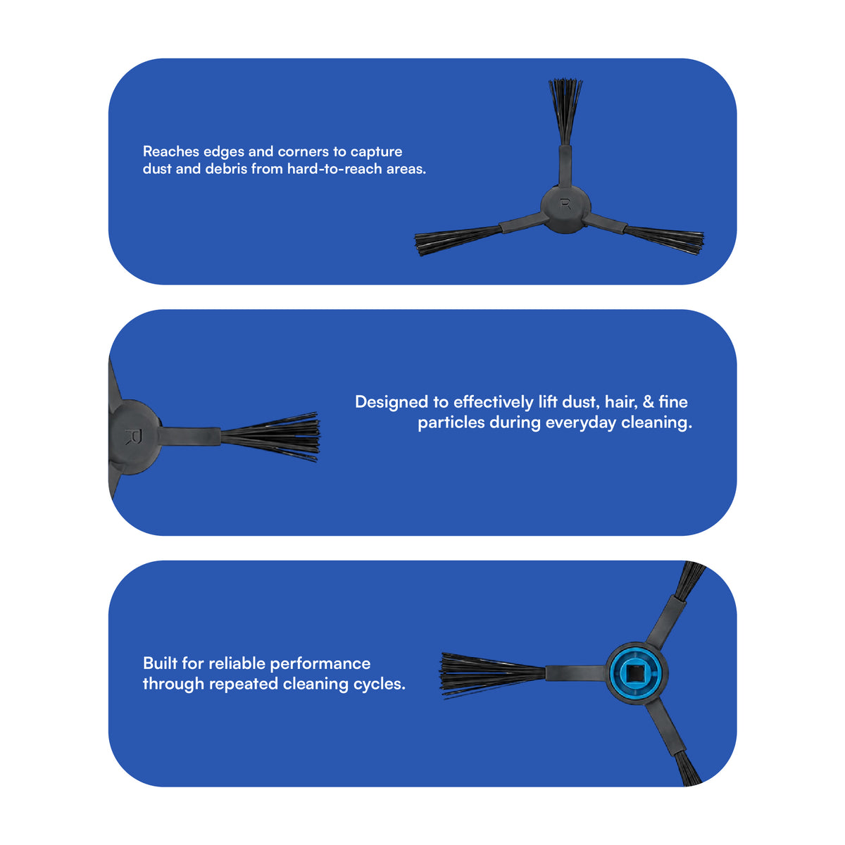 Side Brush Compatible with Eureka Forbs J 15 Pro (Pack of 2)