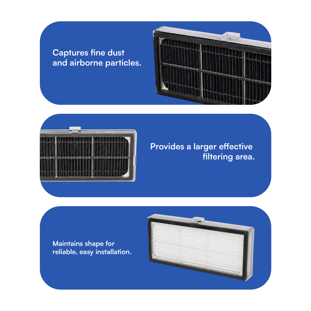 Filter Compatible with Dreame X40 Ultra, L40 Ultra, L10s Pro Ultra & D20 Ultra (Pack of 2)