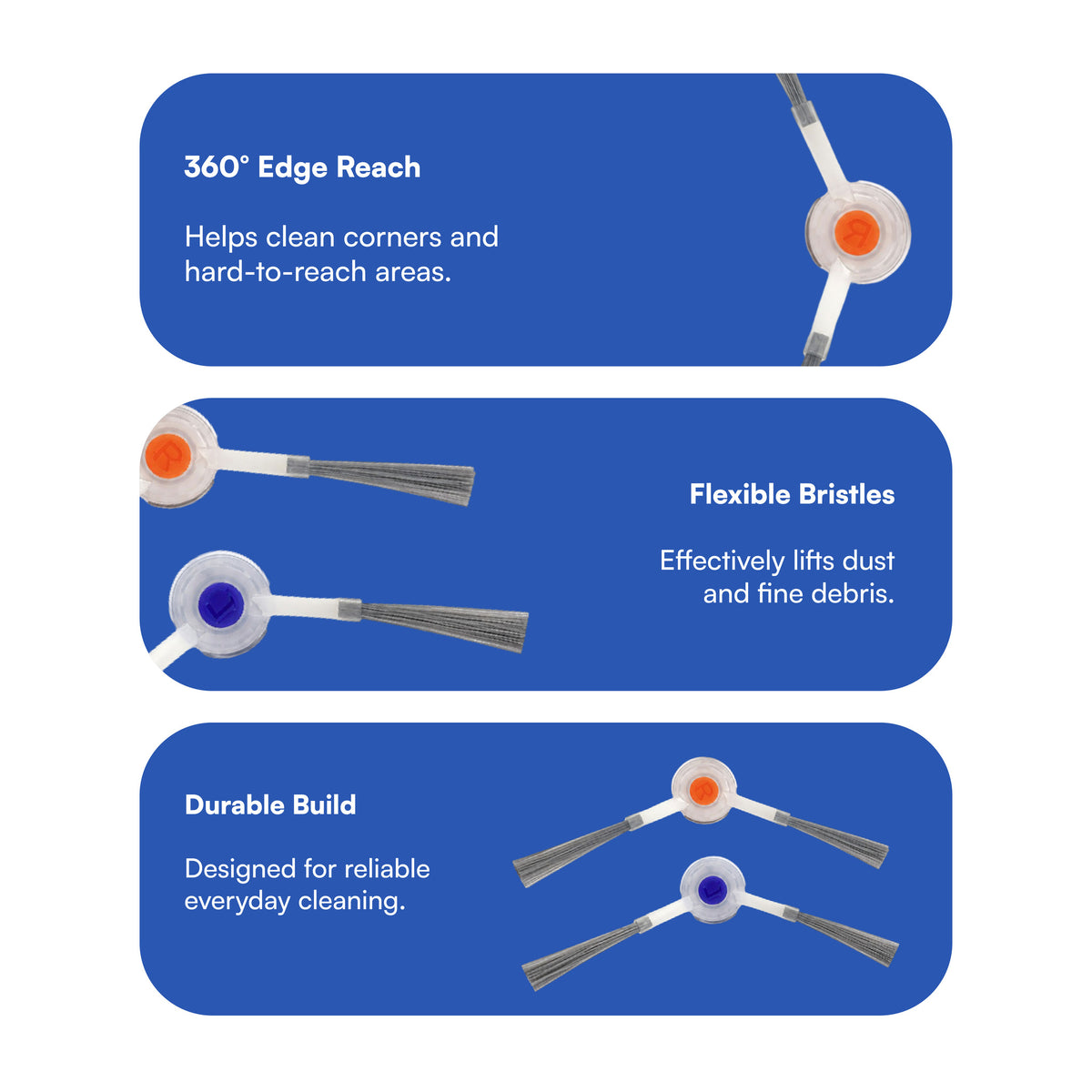 Side Brush Compatible with Narwal Freo X Ultra, X10 Pro, Z10 Pro, Z Ultra & X Plus (Pack of 2)