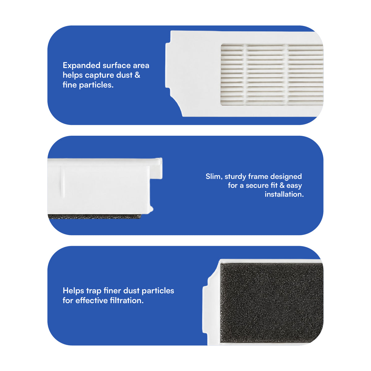 Filter Compatible with Ecovacs N20 Pro, Deebot Ozmo Pro 2.0 & N20 Plus (Pack of 2)