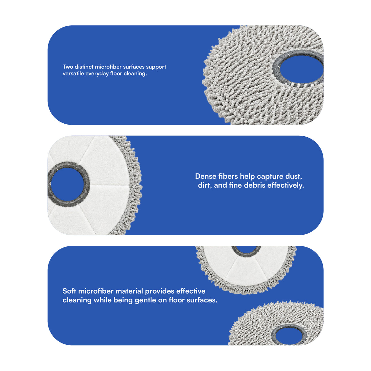 Round Mop Compatible with Eureka Forbs J 15 Pro (Pack of 2)